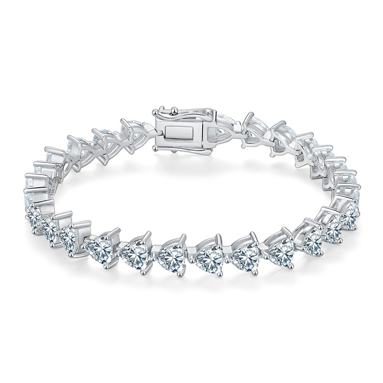 Sterling Silver Moissanite Tennis Bracelet